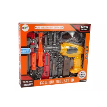 LEAN TOYS Large DIY Kit Tool Kit + Battery Drill Handyman Set