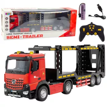 LEAN TOYS Large Lora Tow Truck nuotoliniu būdu valdomas RC 2.4G 6CH raudonas
