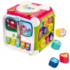 LEAN TOYS didelis daugiafunkcis edukacinis kubas su pianinu, rūšiuokliu ir būgnu – interaktyvus 6 pusių žaislas su šviesomis, garsais, karoliukų labirintu ir formų rūšiuokliu