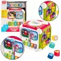 LEAN TOYS didelis daugiafunkcis edukacinis kubas su pianinu, rūšiuokliu ir būgnu – interaktyvus 6 pusių žaislas su šviesomis, garsais, karoliukų labirintu ir formų rūšiuokliu