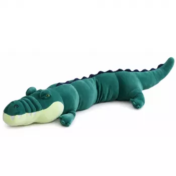 LEAN TOYS Didelis pliušinis krokodilas Mascot Cuddly Toy Realistic Green 150 cm