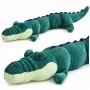 LEAN TOYS Didelis pliušinis krokodilas Mascot Cuddly Toy Realistic Green 150 cm