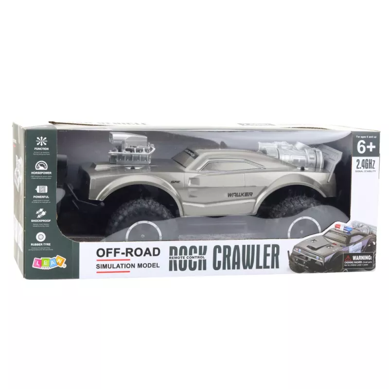 LEAN TOYS didelis nuotoliniu valdymu visureigis sportinis automobilis RC sidabrinis 1:8
