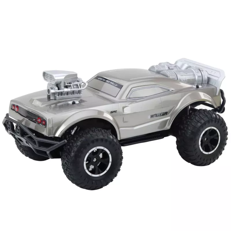 LEAN TOYS didelis nuotoliniu valdymu visureigis sportinis automobilis RC sidabrinis 1:8
