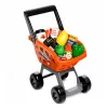 LEAN TOYS Didelis prekybos centro kasos aparato ir vežimėlio rinkinys – 60 dalių su šviesomis, garsais ir aksesuarais, vaidmenų žaidimui vaikams nuo 3 m.