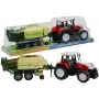 LEAN TOYS Didelis traktorius su priekaba Žemės ūkio mašina 65 cm