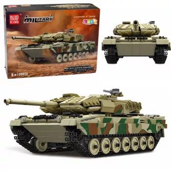 LEAN TOYS Leopard Military Tank Remote Controlled RC Construction Bricks 1100 psl.