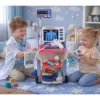 LEAN TOYS Little Doctor's Set Medical Cart X-Ray ECG Lights Pink 16 vnt.