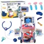 LEAN TOYS Little Doctor's Set Medical Cart X-Ray ECG Lights Pink 16 vnt.