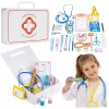 LEAN TOYS Little Doctor's rinkinys - Medicininiai įrankiai - Tikri aksesuarai - 36 vnt.