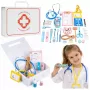 LEAN TOYS Little Doctor's rinkinys - Medicininiai įrankiai - Tikri aksesuarai - 36 vnt.