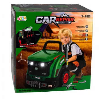 LEAN TOYS Little Handyman's ardymo traktorius su šviesomis, garsais ir garais