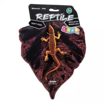 LEAN TOYS Lizard Viviparous Rubber Figurine Stretchable Realistic 12.5 cm
