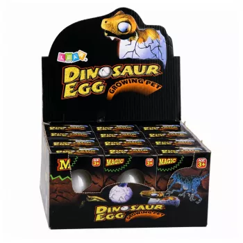 LEAN TOYS Magic Egg Hatching Dinosaur vandenyje, baltas 6,5 cm kiaušinis