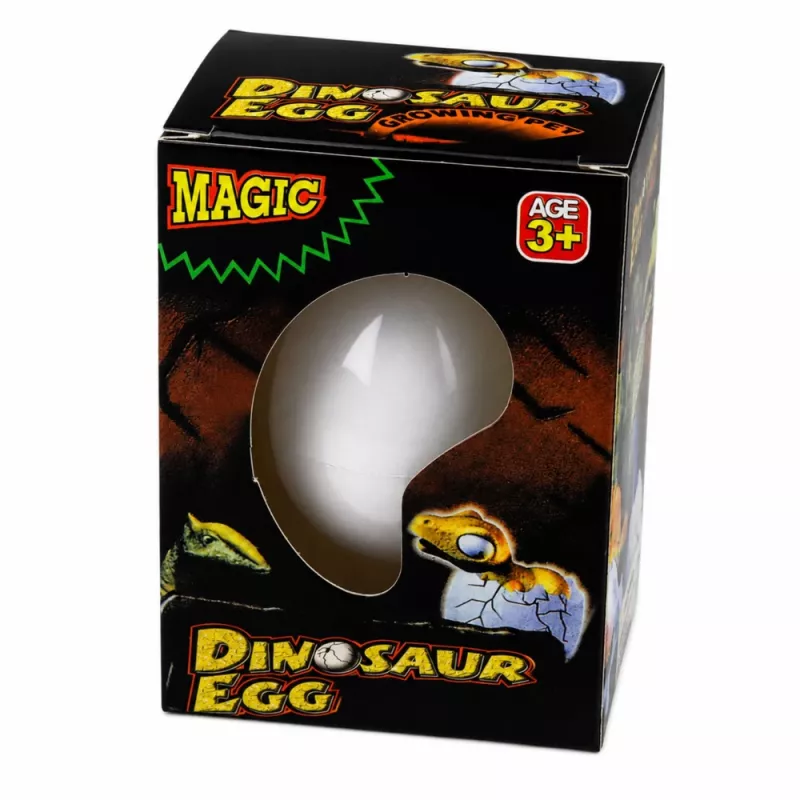LEAN TOYS Magic Egg Hatching Dinosaur vandenyje, baltas 6,5 cm kiaušinis