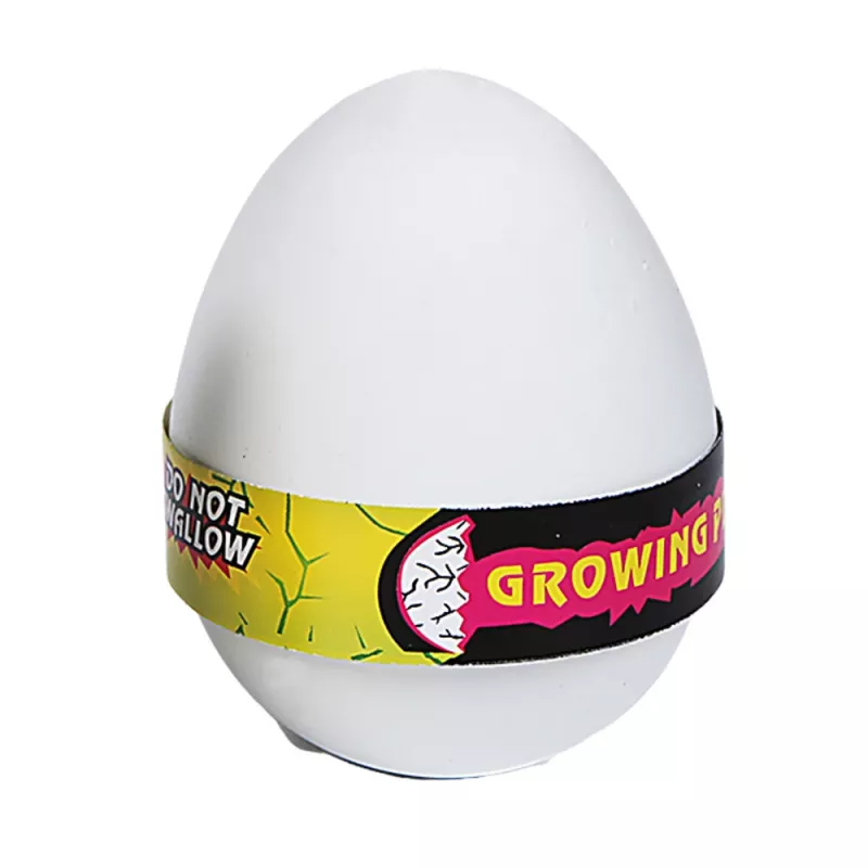 LEAN TOYS Magic Egg Hatching Dinosaur vandenyje, baltas 6,5 cm kiaušinis