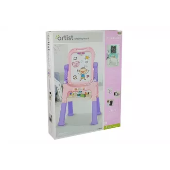 LEAN TOYS Magnetinė kreidinė lenta Mėlyna Raudona su priedais