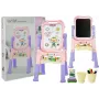 LEAN TOYS Magnetinė kreidinė lenta Mėlyna Raudona su priedais