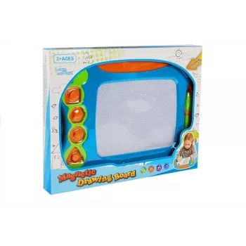 LEAN TOYS Magnetinė piešimo lenta su geometriniais antspaudais