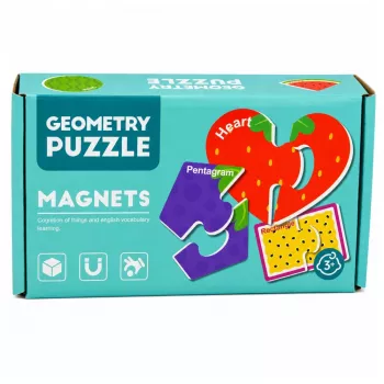 LEAN TOYS Magnetic Puzzle Learning Fruits 30 dalių – edukaciniai vaisių magnetai lentoms ir šaldytuvams