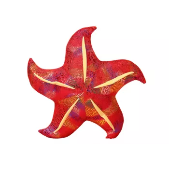 LEAN TOYS Mascot Minkštas Žaislas Starfish Raudona Pagalvė 45 cm