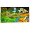 LEAN TOYS kilimėlis su dinozaurais – neslystantis edukacinis kilimėlis vaikams, 12+ mėn., patvarus poliesteris, dinozaurų tema, skirtas naudoti patalpose