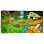 LEAN TOYS kilimėlis su dinozaurais – neslystantis edukacinis kilimėlis vaikams, 12+ mėn., patvarus poliesteris, dinozaurų tema, skirtas naudoti patalpose