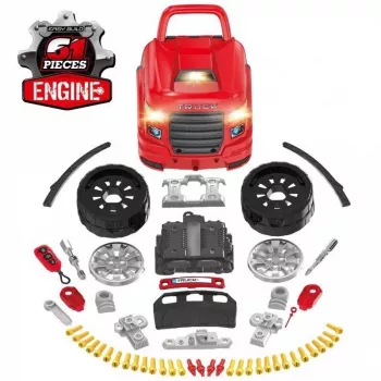 LEAN TOYS Mechanikas rinkinys su sunkvežimiu išardymui, dirbtuvės įrankiai