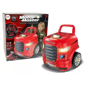 LEAN TOYS Mechanikas rinkinys su sunkvežimiu išardymui, dirbtuvės įrankiai