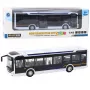 LEAN TOYS Metal City Bus White 1:43 liejamo metalo autobusas su atidaromomis durimis