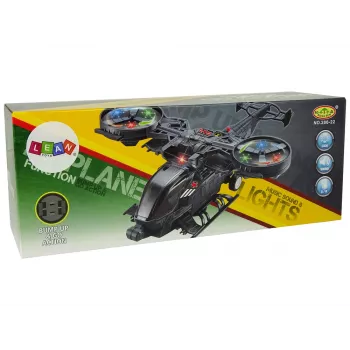 LEAN TOYS Military Helicopter Huge Wings Lights Sound Rotates