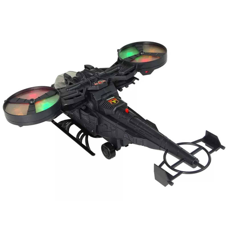 LEAN TOYS Military Helicopter Huge Wings Lights Sound Rotates