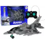 LEAN TOYS Military Jet Fighter Remote Controlled RC Airplane Gray Lights