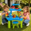 LEAN TOYS Daugiapakopis vandens stalas su kėdute ir formelėmis 63 cm