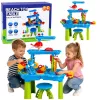 LEAN TOYS Daugiapakopis vandens stalas su kėdute ir formelėmis 63 cm
