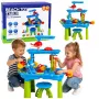 LEAN TOYS Daugiapakopis vandens stalas su kėdute ir formelėmis 63 cm