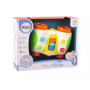 LEAN TOYS Multifunkciniai interaktyvūs žiūronai kūdikiui „Baby Telescope“