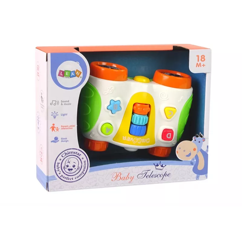 LEAN TOYS Multifunkciniai interaktyvūs žiūronai kūdikiui „Baby Telescope“