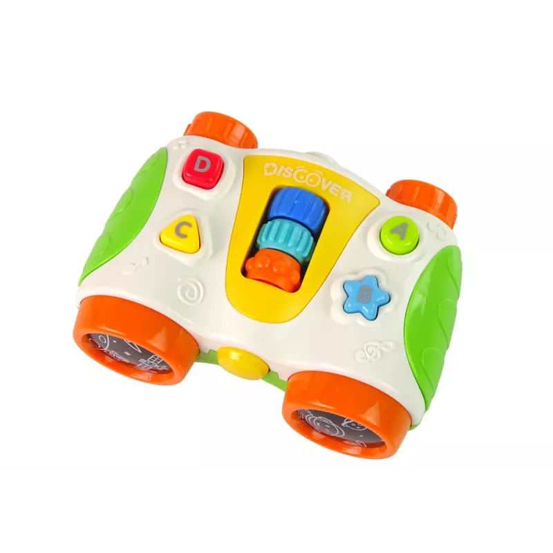 LEAN TOYS Multifunkciniai interaktyvūs žiūronai kūdikiui „Baby Telescope“