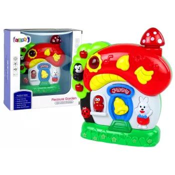 LEAN TOYS Muzikinis namelis kūdikiams „Gyvūnėliai“