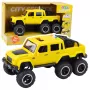 LEAN TOYS Visureigis su inercine pavara, šviesomis ir garsais, geltonas, 6x6, 1:16