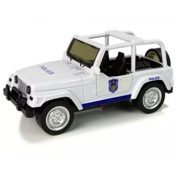 LEAN TOYS Visureigis policijos automobilis baltas
