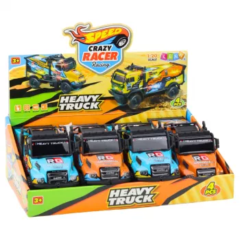 LEAN TOYS Offroad RC sunkvežimis 1:16 mastelio oranžinis mėlynas su šviesomis ir garsais