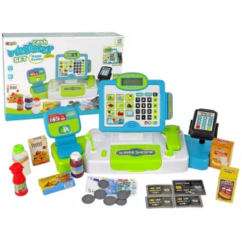 LEAN TOYS Plastikinis kasos aparatas vaikams
