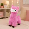 LEAN TOYS pliušinė alpaka lama pliušinis žaislas – itin minkštas glaustytis rožinis 28 cm