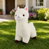 LEAN TOYS Alpaca Minkštas Baltas Kailis 28 cm