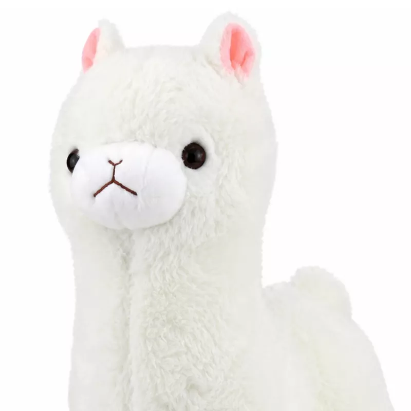 LEAN TOYS Alpaca Minkštas Baltas Kailis 28 cm