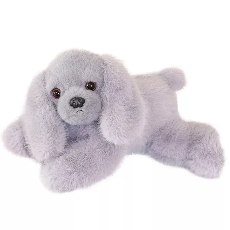 LEAN TOYS Pliušinis Kokerspanielis su Svertinėmis Letenėlėmis, Pilkas, 30 cm