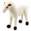 LEAN TOYS Pliušinis Arklys Pliušinis Žaislas Talismanas Pliušinis Žaislas Baltas 40cm x 37cm