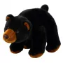 LEAN TOYS Pliušinis talismanas minkštas žaislas juodas lokys 28cm